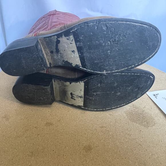 Justin Western Boots Size 6 D Red tan women Leather - Picture 8 of 11